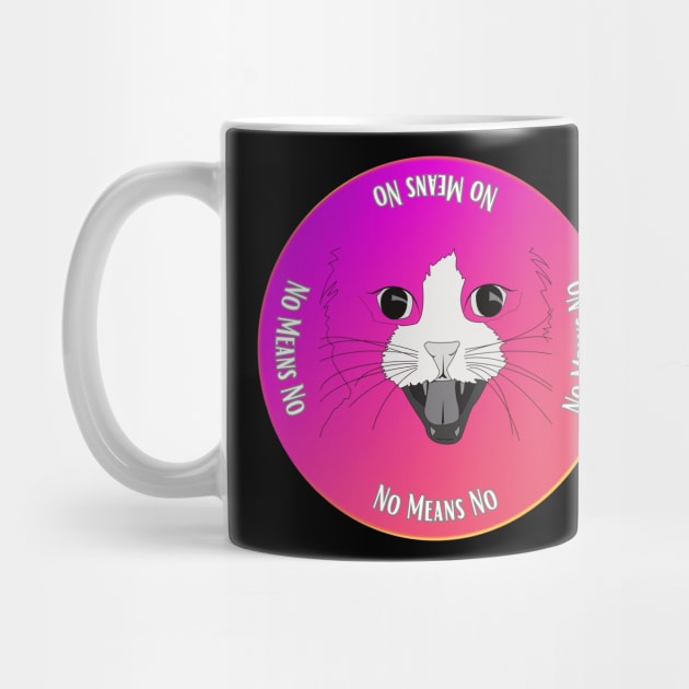 No means No Hissing Cat Artwork by The Wolf and Phoenix Shop LLC